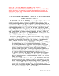 Document preview: Form 17.6 Used Oil Transporter Pollution Liability Endorsement for Sudden Occurrence - Utah