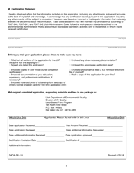 Form DAQA-581-18 Lead-Based Paint Certification Application for Individuals - Utah, Page 5
