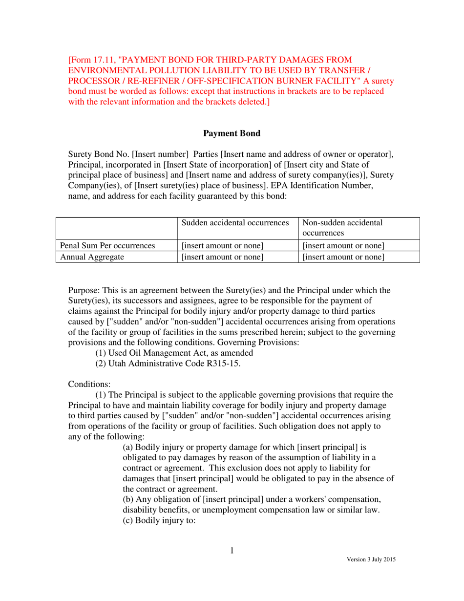 Form 17.11 - Fill Out, Sign Online and Download Printable PDF, Utah ...