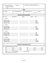 Form 8 Electrostatic Precipitators - Utah, Page 2