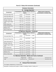 Form 23 Rotary Kiln Incinerator - Utah, Page 2