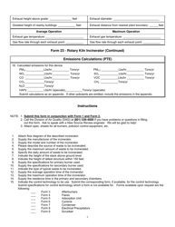 Form 23 Rotary Kiln Incinerator - Utah, Page 3