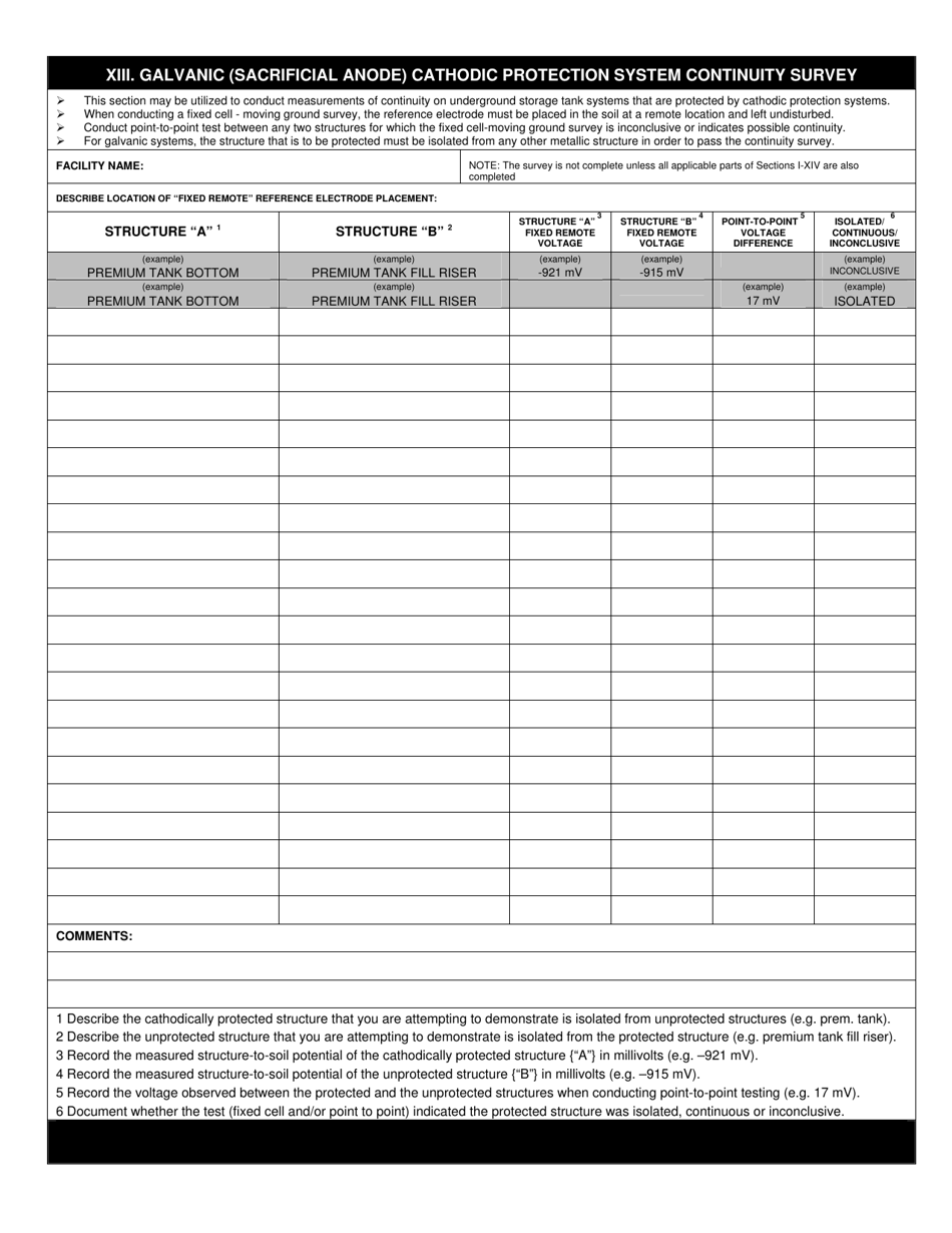 Galvanic (Sacrificial Anode) Cathodic Protection System Evaluation Form - Utah, Page 3