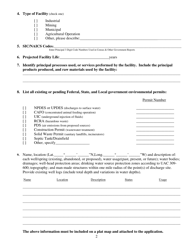 Utah Ground Water Discharge Permit Application - Utah, Page 2
