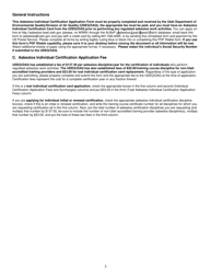 Form DAQA-529-18 Asbestos Individual Certification Application Form - Utah, Page 3