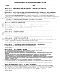 Small Business Assistance Form - Utah, Page 2