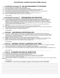 Small Business Assistance Form - Utah, Page 3