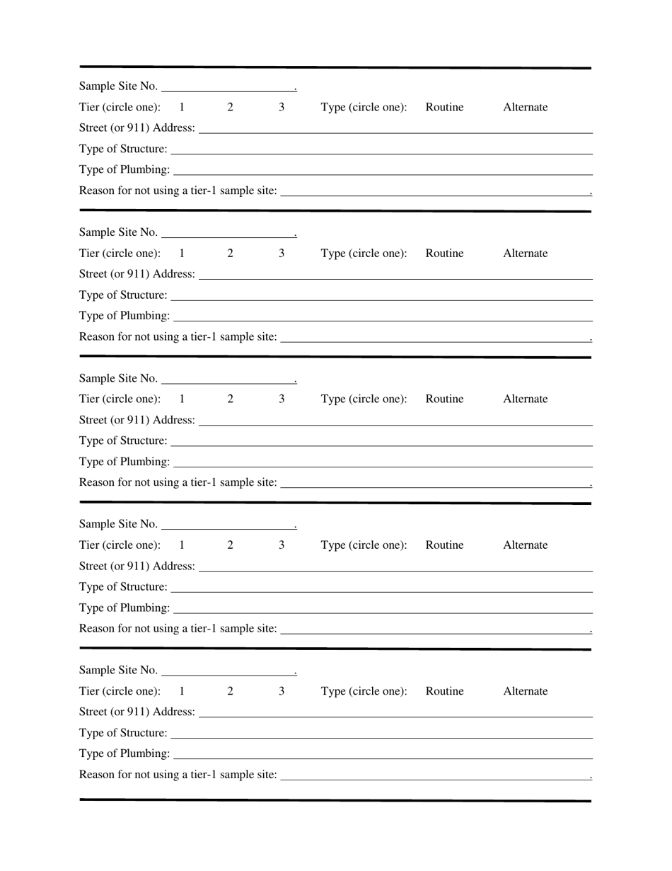 Creating a Lead and Copper Sample Site Plan - Utah, Page 5