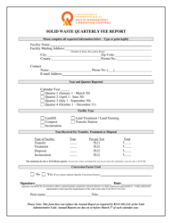 Solid Waste Quarterly Fee Report Form - Utah, Page 2