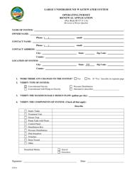 Document preview: Operating Permit Renewal Application Form - Utah