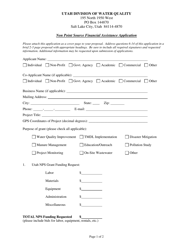 Document preview: Non Point Source Financial Assistance Application - Utah