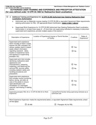 Form DRC-02A (AUD-RSL) Authorized User Training and Experience and Preceptor Attestation for Uses Defined Under 10 Cfr 35.1000 for Radioactive Seed Localization - Utah, Page 2