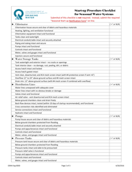 Form DDW-Eng-0030 Start-Up Procedure Checklist for Seasonal Water Systems - Utah, Page 2