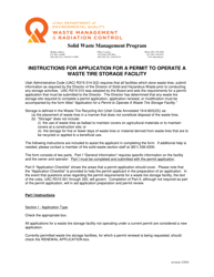Utah Waste Tire Storage Facility Permit Application Form - Utah, Page 6