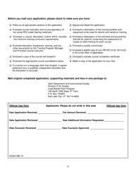 Form DAQA-289-10 Lead-Based Paint Application for Course Accreditation - Utah, Page 6