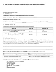 Form DAQA-025-18 Asbestos Alternative Work Practice Request Form - Utah, Page 2