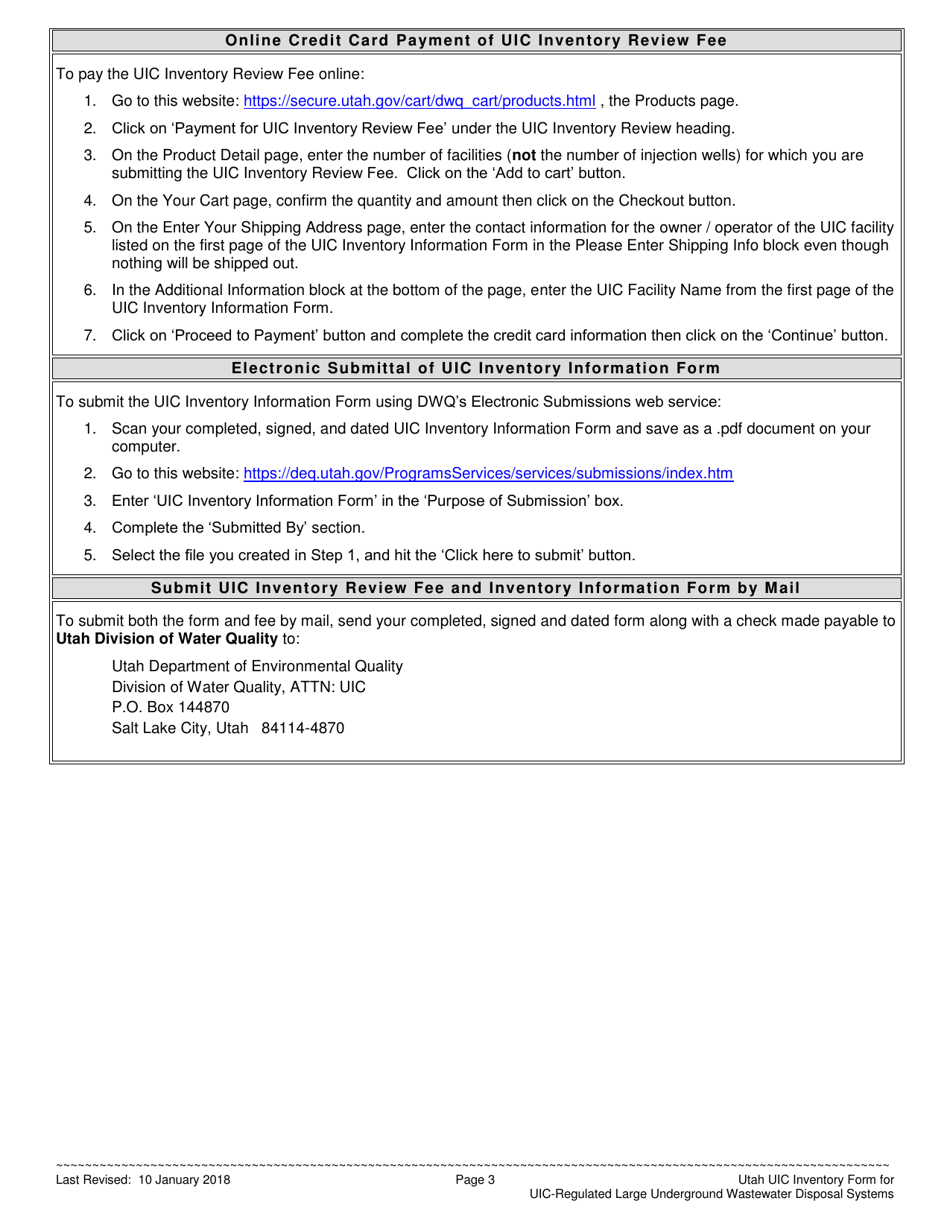 Uic-Regulated Large Underground Wastewater Disposal System (Luwds) - Utah, Page 3