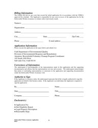 Enforceable Written Assurance Application - Bona Fide Prospective Purchaser - Utah, Page 6
