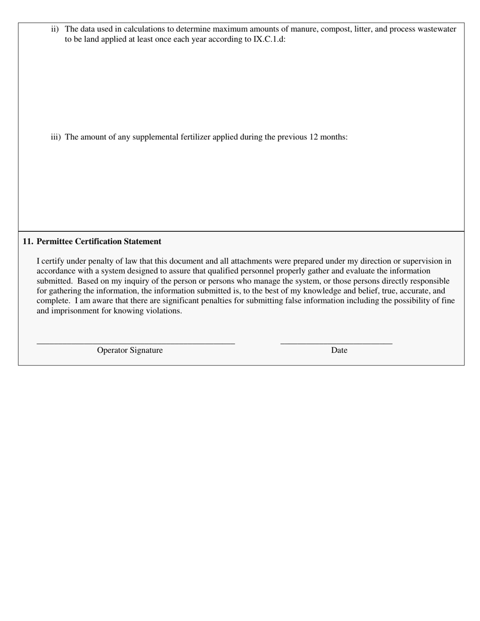 Updes Cafo General Permit Annual Report Form - Utah, Page 4