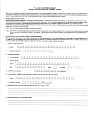 Document preview: Five (5)-day Adverse Incident Report for the Pesticide General Permit - Utah
