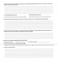 Five (5)-day Adverse Incident Report for the Pesticide General Permit - Utah, Page 2