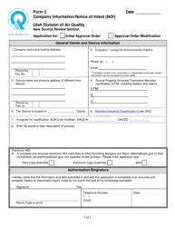 Form 2 Company Information - Utah