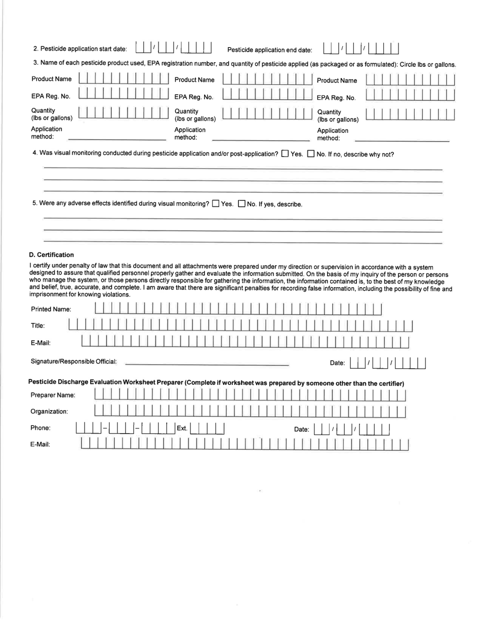 Annual Report for Pesticide General Permit - Utah, Page 3