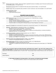 Utah Individual Life Insurance Filing Certification - Utah, Page 2
