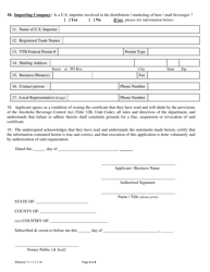 Certificate of Approval Application for a Brewer (Located Outside of Utah), or Importer or Supplier of Beer, Heavy Beer, or Flavored Malt Beverages - Utah, Page 3