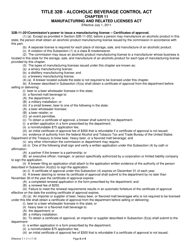 Certificate of Approval Application for a Brewer (Located Outside of Utah), or Importer or Supplier of Beer, Heavy Beer, or Flavored Malt Beverages - Utah, Page 6