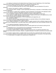 Certificate of Approval Application for a Brewer (Located Outside of Utah), or Importer or Supplier of Beer, Heavy Beer, or Flavored Malt Beverages - Utah, Page 7