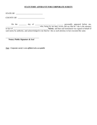 Single Event Bond Form - Utah, Page 2