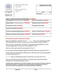 Document preview: R708-21-5 Application for Third-Party Examiner - Utah