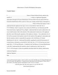 Authorization to Transfer Fbi Rapback Subscription for Schools - Utah, Page 2