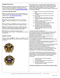 Application for Bail Bond Recovery License - Utah, Page 2