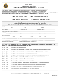 Application for Bail Bond Recovery License - Utah, Page 3