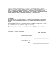 Web Based Gun Check System Contract Form - Utah, Page 2