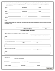 Elk Farming License Application Form - Utah, Page 2