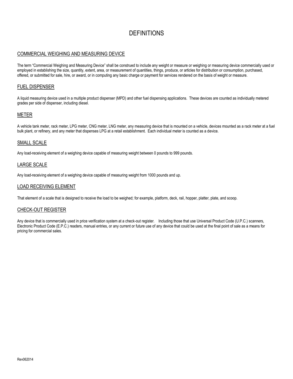 Weights  Measures Establishment Registration Application Form - Utah, Page 2