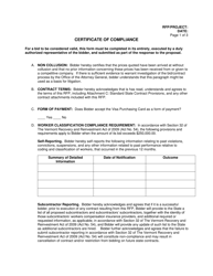 Certificate of Compliance - Vermont