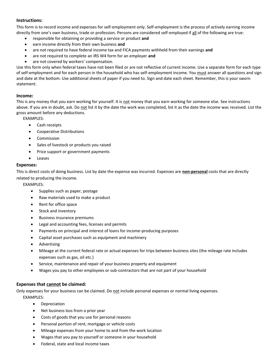 Form 204F Statement of Farm Income - Vermont, Page 2