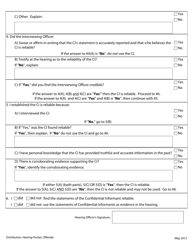 Confidential Informant Form - Vermont, Page 2