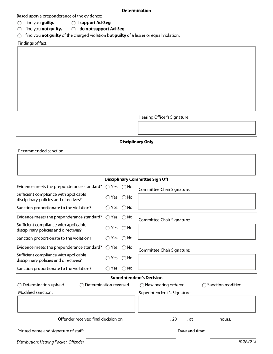 Vermont Hearing Report Form - Fill Out, Sign Online and Download PDF ...