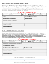 Personal History Disclosure Form - Vermont, Page 3