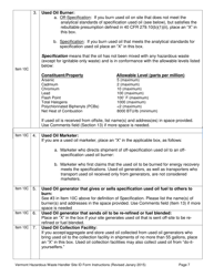 Instructions for Vt Hazardous Waste Handler Site Id Form - Vermont, Page 7