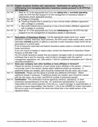 Instructions for Vt Hazardous Waste Handler Site Id Form - Vermont, Page 8