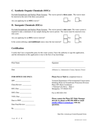 Phase II/V Monitoring Waiver Renewal Application Form - Vermont, Page 2