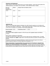 Certified Operator Application (Class 2, 3, 4 &amp; D) - Vermont, Page 2