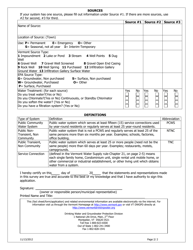Public Water Supply Survey Form - Vermont, Page 2