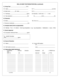 Well Id Sheet for Production Well - Vermont, Page 2